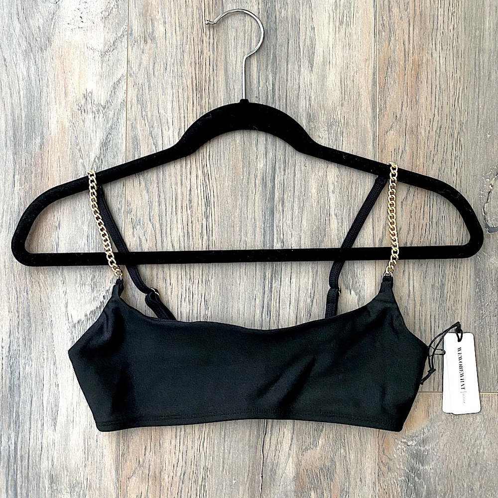WeWoreWhat Active Chain Bra Top NWT